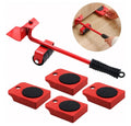 Sistema De Ruedas Para Mover Muebles 5 Piezas Rojo